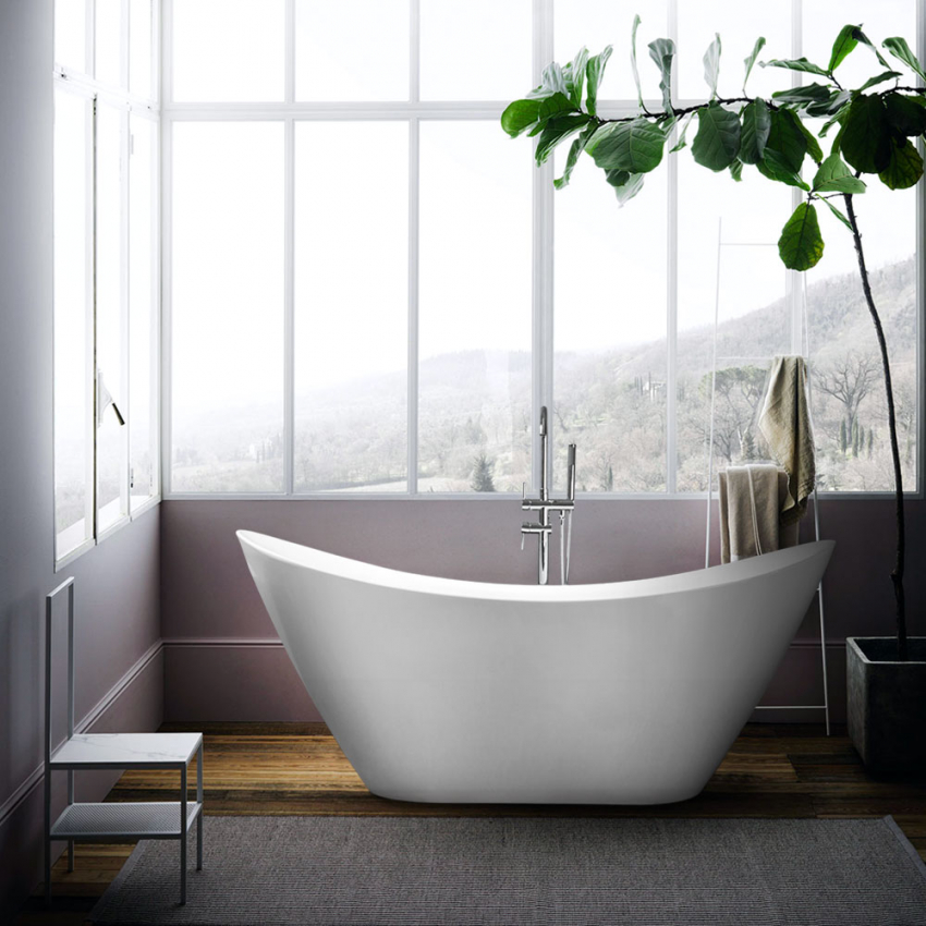 Vfreistehende ovale Badewanne - freie Installation Design Siro